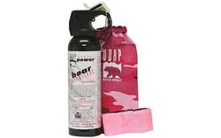 Udap Pepper Power Premium Bear Spray with Pink-Camouflage Hip Holster and Belt